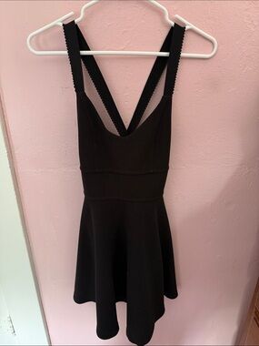 silence + noise Black Cross-Back Skater Dress Size Small
